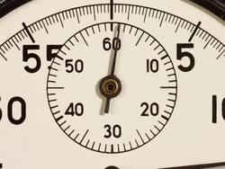 Timelapse. Close up of a stopwatch starting from zero and accelerating. Stock Footage