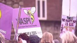 Westminster Women's Day Protest on Budget Day News Clip