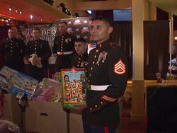 'Mr Magorium's Wonder Emporium' Toys for Tots Record Breaking Weigh-In Stock Footage