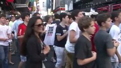 Anti-Iran 'No Nukes For Iran' Rally Protests NYC 2015 Stock Footage