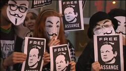 Pro-WikiLeaks rally in Madrid News Clip