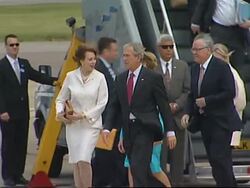 US president arrives on latest leg of farewell tour News Clip