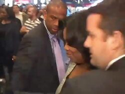 Oprah Winfrey arrive at Cort Theatre in New York at the Celebrity Sightings in New York at New York NY. (Footage by WireImage Video/GettyImages) Stock Footage