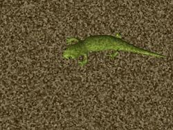 Green Lizard Camouflage Render Stock Footage