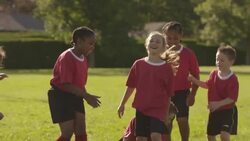 Team of soccer players celebrating Stock Footage
