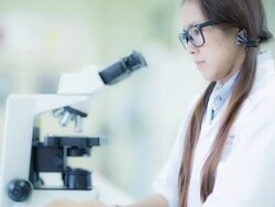 Scientist and bio lab experiment Stock Footage