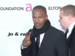 Jamie Foxx at the 19th Annual Elton John AIDS Foundation Academy Awards Viewing Party at West Hollywood CA. (Footage by WireImage Video/GettyImages) Stock Footage
