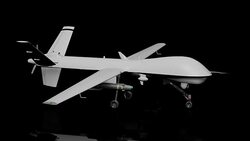 War drone on black Stock Footage