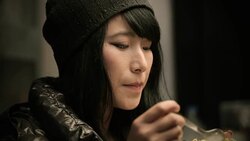 Close-up of Asian girl enjoying tasty and healthy food. Stock Footage