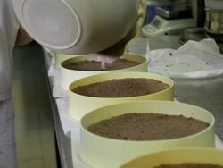 Making fresh cake in kitchen Stock Footage