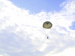 Landing parachute Stock Footage
