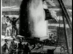 A montage shows drawings from French writer Jules Verne's book From The Earth To The Moon. News Clip