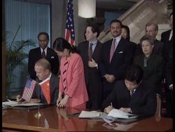 CHINA : US TRADE MINISTER SIGNS AGREEMENT WITH CHINA News Clip