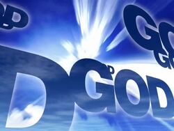 GOD words under blue sky Stock Footage