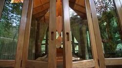 Open the bedroom Stock Footage