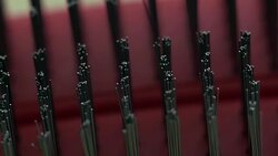 Hard metal brush bristle Stock Footage
