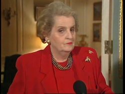 UK: LONDON:  MADELEINE ALBRIGHT REACTION TO DEATH OF DENG XIAOPING News Clip