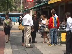 Al Pacino on set of Vittoria Coffee commercial in New York at the Celebrity Sightings in New York at New York NY. (Footage by WireImage Video/GettyImages) Stock Footage