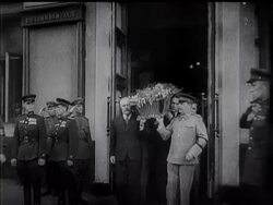 SOVIET PRESIDENT HONOURED IN DEATH News Clip