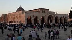 CLEAN : Muslims mark Eid in Al Aqsa mosque News Clip