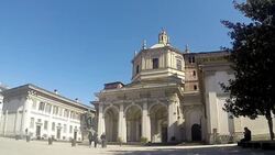 San Lorenzo church in Milan, Italy Stock Footage