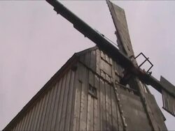 Detail of ancient Windmill Stock Footage