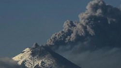 CLEAN : Ecuadors Cotopaxi volcano continues spewing ash News Clip