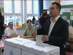 Orban casts ballot, far-right leader News Clip