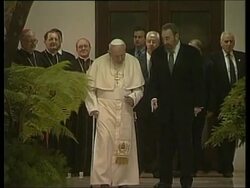 CUBA: HAVANA: POPE VISITS FIDEL CASTRO AT REVOLUTIONARY PALACE News Clip