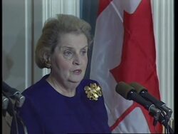 USA: MADELEINE ALBRIGHT COMMENTS ON RELATIONS WITH CANADA News Clip
