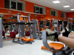 Body builder - Biceps exercise Stock Footage