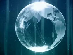 Abstract rotating Earth animation (Blue) Stock Footage