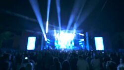 People having fun at music festival. Stock Footage