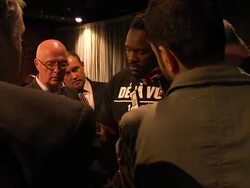 Dereck Chisora at David Haye vs Dereck Chisora: Press Conference on July 11, 2012 in London, England (Footage by WireImage Video/Getty Images) Stock Footage