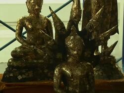 Pull Back Shot Buddha Grand Palace Bangkok Thailand Stock Footage