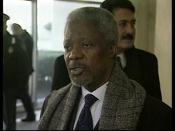 UN: UN CHIEF KOFI ANNAN IRAQ WEAPONS INSPECTORS PRESS BRIEFING News Clip