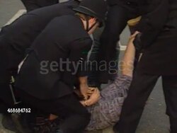 Police Arresting Anti-Poll Tax Protester News Clip