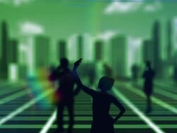 crowd people using smartphone Stock Footage