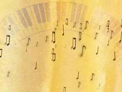 Musical notes grunge background Stock Footage