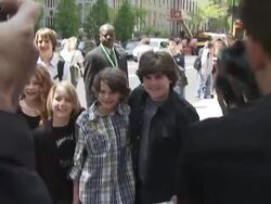 Bobby Coleman and Josh Flitter at the Premiere Of 'Snowmen' - 9th Annual Tribeca Film Fest at New York NY. (Footage by WireImage Video/GettyImages) Stock Footage