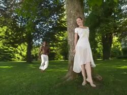 HD DOLLY: Ballet Performance In The Park Stock Footage
