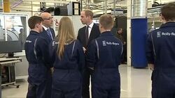 Prince William makes first official visit to Derby and visits Rolls-Royce Aero Engine Factory News Clip