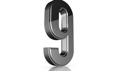 3d Chrome Number Collection - 9 Stock Footage