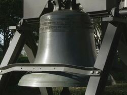 MS Shot of Liberty Bell replica / Jackson, Mississippi, United States Stock Footage