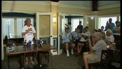 64-year-old endurance swimmer Diana Nyad holds a press conference in Key West to discuss her record-setting swim from Cuba to Florida. She completed the 53-hour, 110-mile journey on Monday, on her fifth attempt since 1978. News Clip