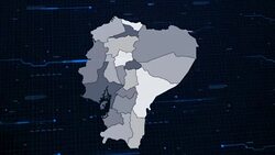 Ecuador network map Stock Footage