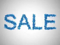 Sale Symbol made by Blue Butterflies - Alpha Stock Footage