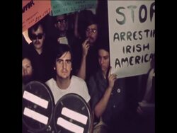 SYND 10-8-72 NATIONAL ASSOCIATION FOR IRISH FREEDOM, HOLD A DEMONSTRATION IN NEW YORK News Clip