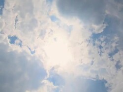 Sunbeam and Clouds motion Stock Footage