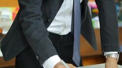 HD : Businessman is analyzing business data Stock Footage